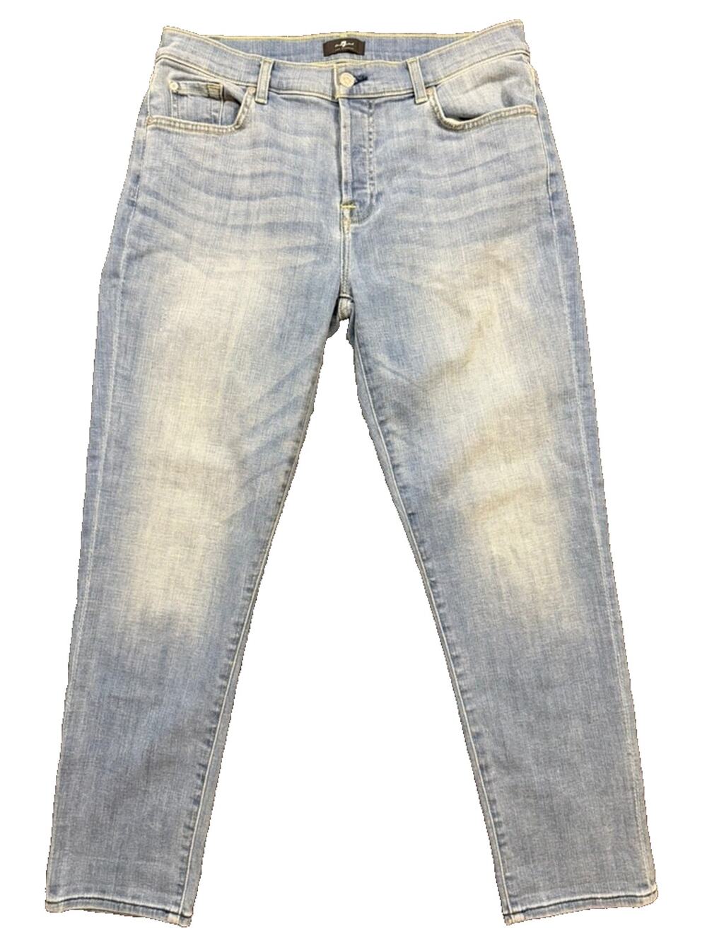 7 For All Mankind Josefina Womens Jeans Size 30 Light Wash Stretch Boyfriend Fit